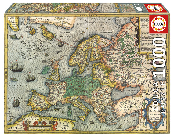 Puzzle 1000 el. Stara mapa Europy