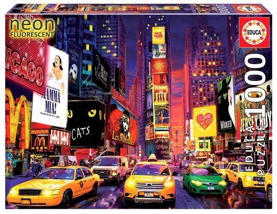 Puzzle 1000 el. Times Square / Nowy Jork (fluorescencyjne)