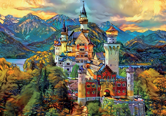 Puzzle 1000 el. Zamek Neuschwanstein / Niemcy