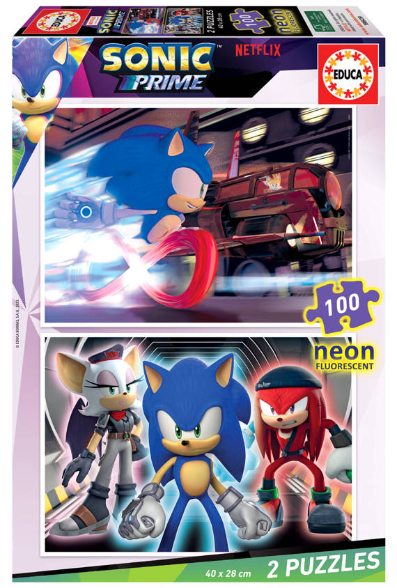 Puzzle 2 x 100 el. Sonic Prime (fluorescencyjne)