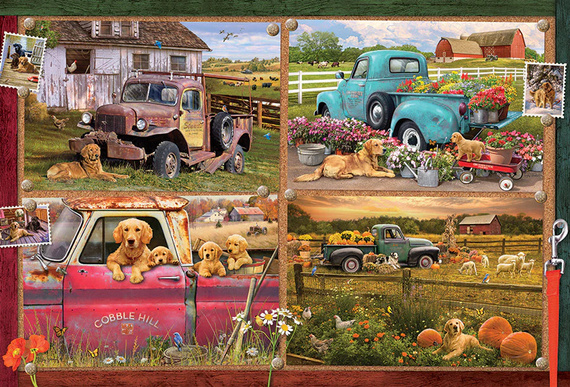 Puzzle 2000 el. Pieskie życie