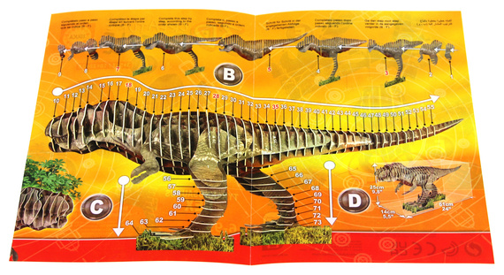 Puzzle 3D Dinozaury - Tyranozaur Rex 82 el.