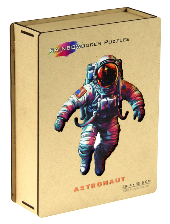 Puzzle drewniane / kolorowe - Astronauta