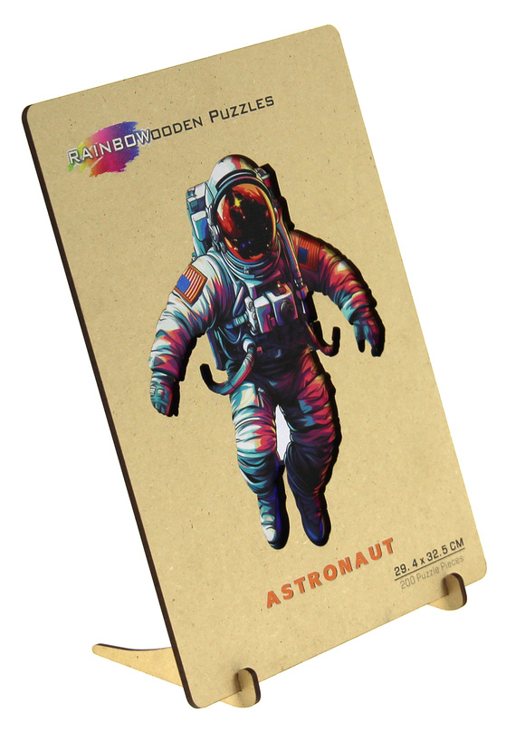 Puzzle drewniane / kolorowe - Astronauta