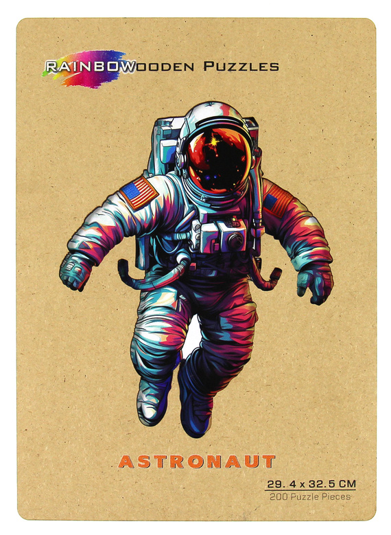 Puzzle drewniane / kolorowe - Astronauta