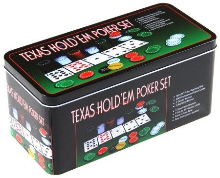 Zestaw pokerowy Texas Hold'em w puszce (HG)