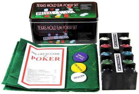 Zestaw pokerowy Texas Hold'em w puszce (HG)