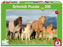 Puzzle 200 el. Konie - rodzinne zdjęcie