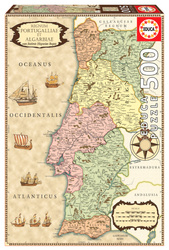 Puzzle 500 el. Mapa Portugalii z 1710 roku